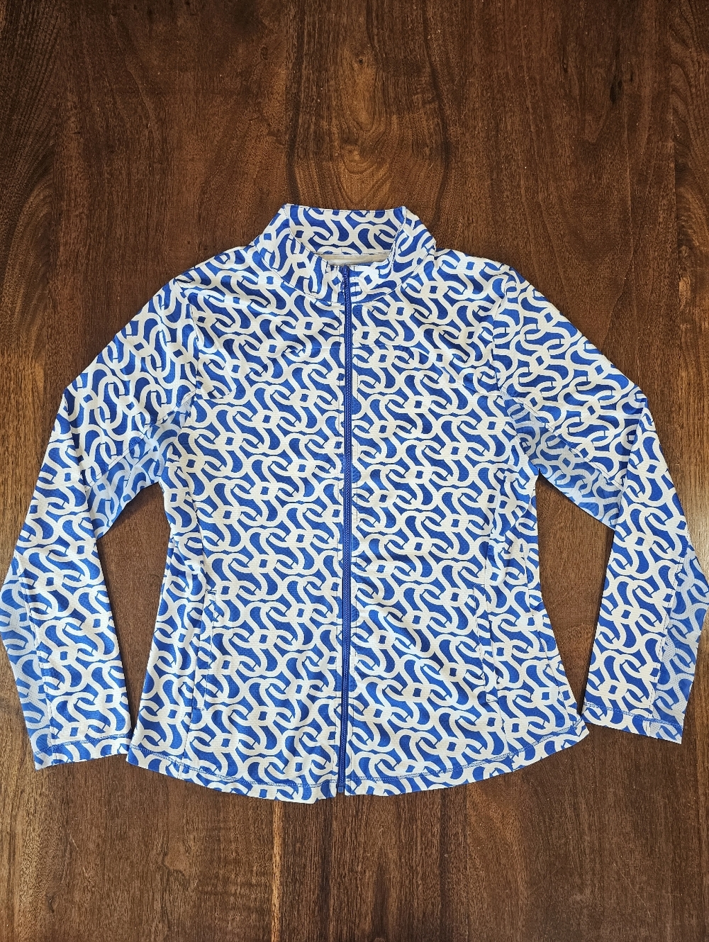 GOTTEX GEO Womens Royal Blue Golf Tennis Long Sleeve Jacket Size Meduim